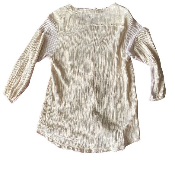 PROMESA Crinkle Cotton Henley Tunic Mini Dress Size Medium - Picture 2 of 9